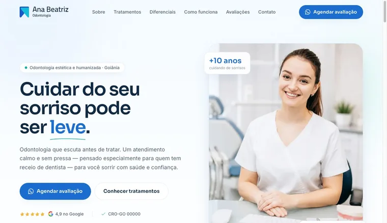 Site da Ana Beatriz Odonto